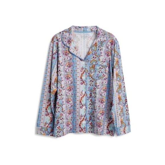 Bradley Tops - Vera Bradley Womens Shirt Provence Paisley Stripes Size:L NWT